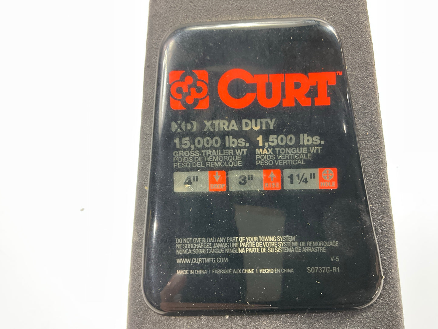 Curt 45329 Magnum 2'' Heavy Duty Ball Mount 4'' Drop, 1-1/4 Inch Hole - 15,000 LBs