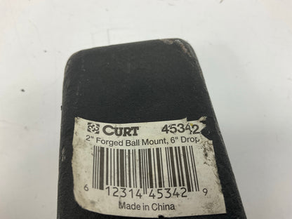 HAS RUST CURT 45342 Class V Forged 2'' Ball Mount, 6'' Drop, 17000 Lbs 1-1/4'' Hole