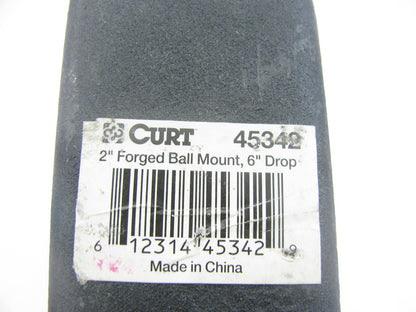 CURT 45342 Class V Forged 2'' Ball Mount, 6'' Drop, 17,000 Lbs, 1 1/4'' Hole