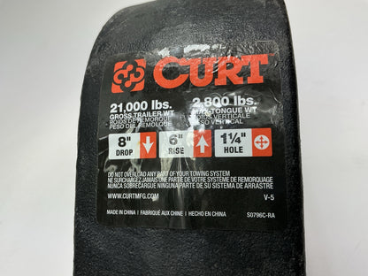 Curt 45432 3'' Receiver Ball Mount Class 5 Industrial Forged 8'' Drop / 6'' Rise