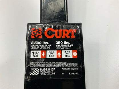 CURT 45519 Class 2 Trailer Hitch Ball Mount Black 1-1/4-Inch Receiver