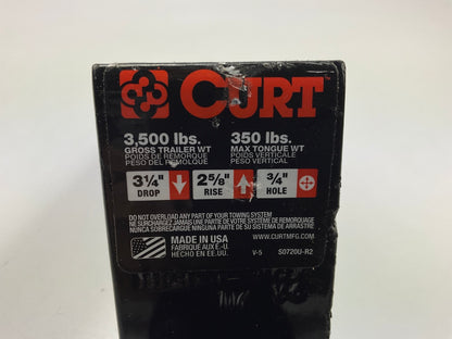 CURT 45521 Class 2 Trailer Hitch Ball Mount, For 1-1/4'' Receiver, 3,500 Lbs