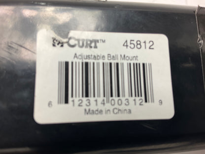 CURT 45812 Adjustable Trailer Hitch Ball Mount (2'' Shank, 1'' Ball Hole)