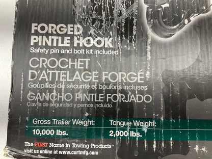 NEW CURT 48205 Pintle Hook Hitch 10,000 Lbs For 2-1/2 To 3-Inch Ring 5 Ton