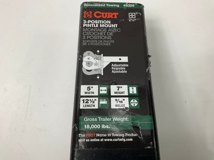 CURT 48329 Adjustable Pintle Mount 2-1/2'' Shank, 18,000 Lbs, 7'' High, 8'' Long