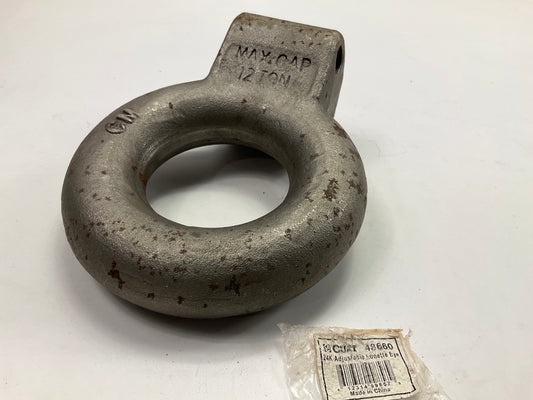 CURT 48660 Raw Steel Pintle Hitch Lunette Ring 3-Inch ID, 24,000 Lbs, Channel