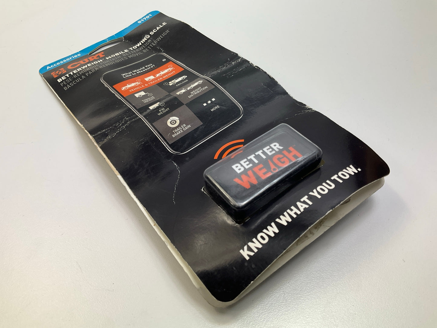 OPEN Curt 51701 Betterweigh Mobile Towing Scale With Towsense Technology OBD-II