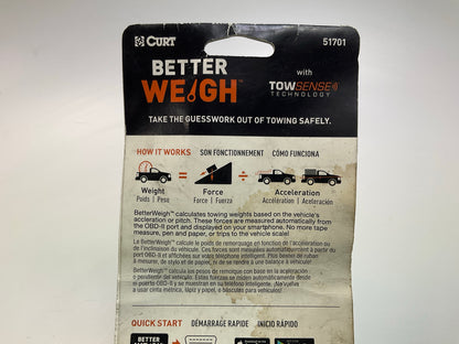 OPEN Curt 51701 Betterweigh Mobile Towing Scale With Towsense Technology OBD-II