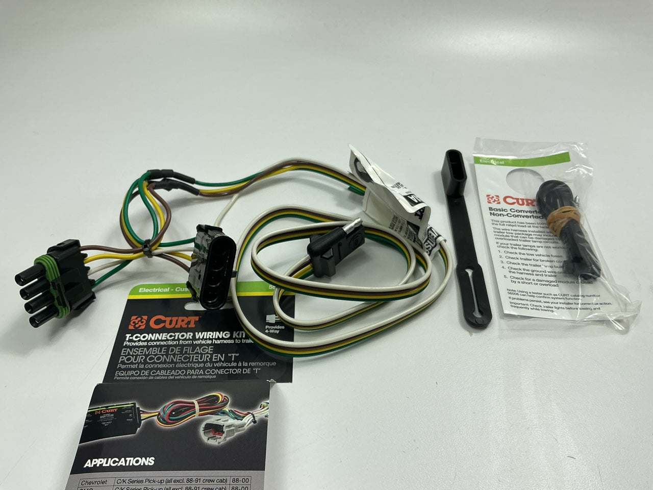 CURT 55315 Vehicle-Side 4-Pin Trailer Wiring Wire Harness 4-Way Flat Harness