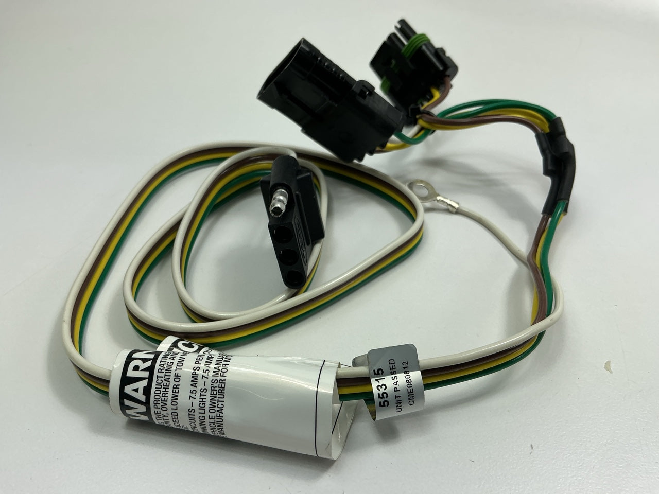 CURT 55315 Vehicle-Side 4-Pin Trailer Wiring Wire Harness 4-Way Flat Harness