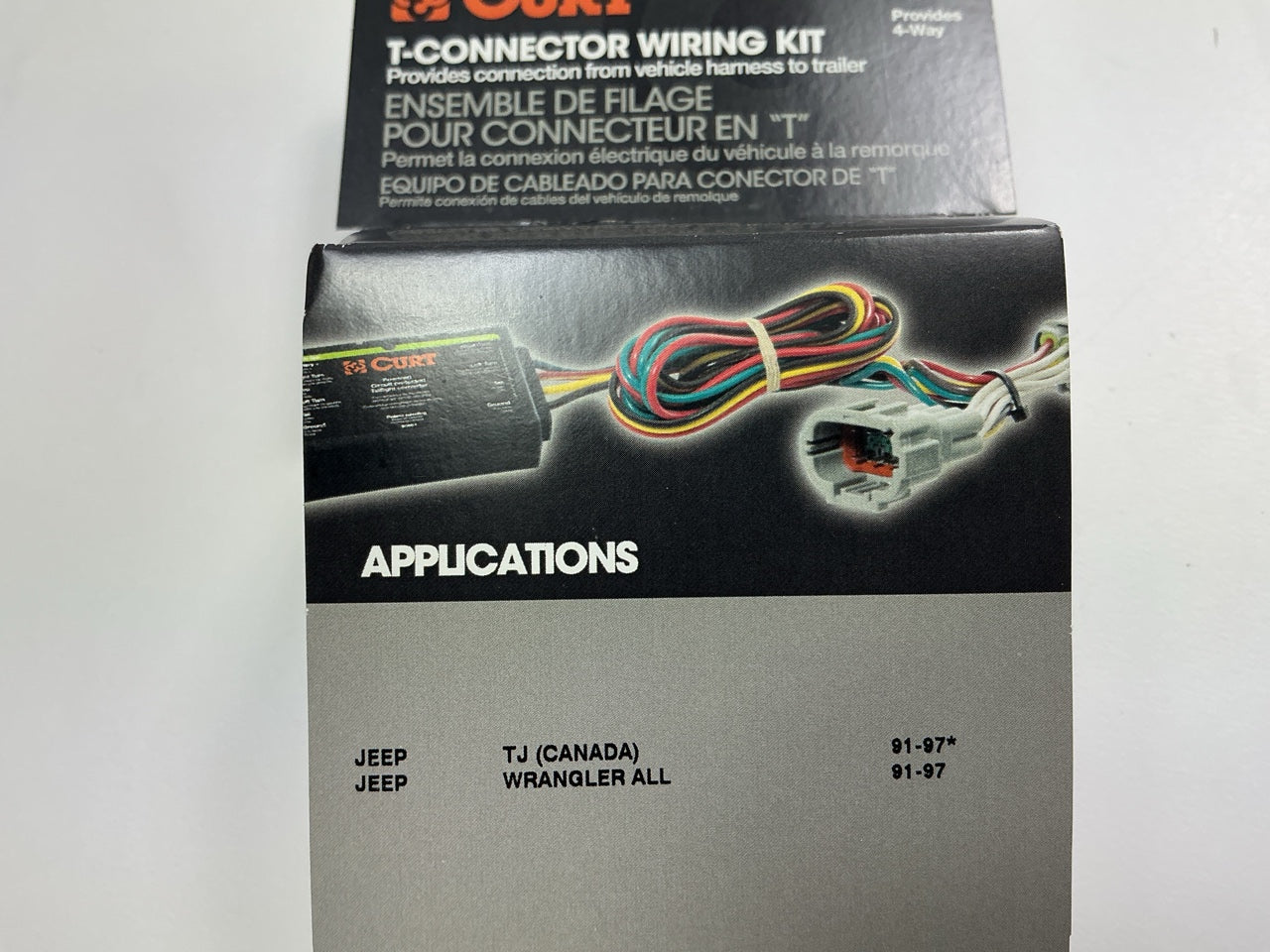 Curt 55356 Trailer Wiring Harness Connector Kit For 1991-1997 Jeep Wrangler