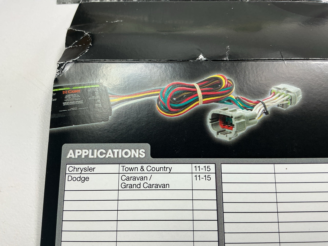 Curt 56150 Trailer Wiring Harness Connector Kit For 2011-2016 Town & Country