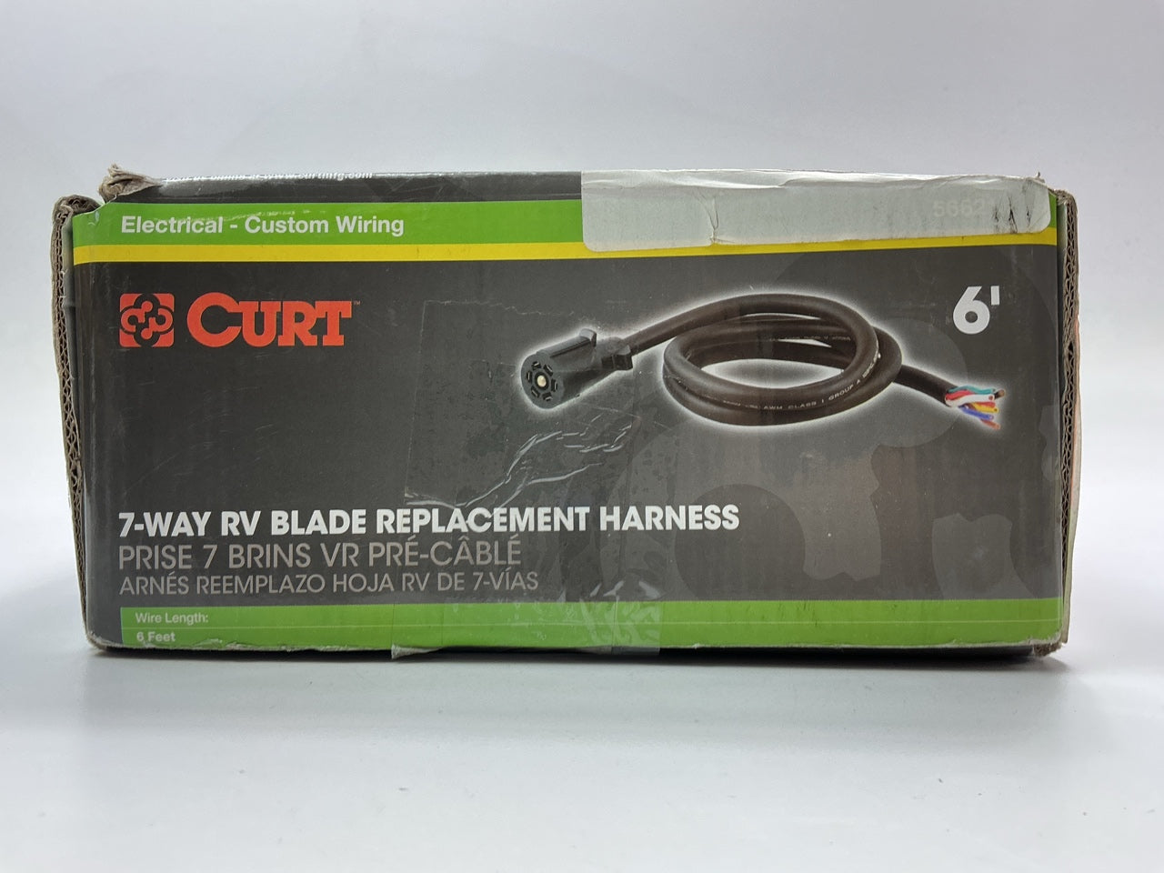 CURT 56621 Replacement 7-Pin RV Blade 7-Way Trailer Wiring Harness Plug
