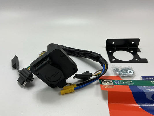 CURT 57604 Dual-Output Trailer Connector Adapter (Add 6-Way Round To 4-Way Flat)