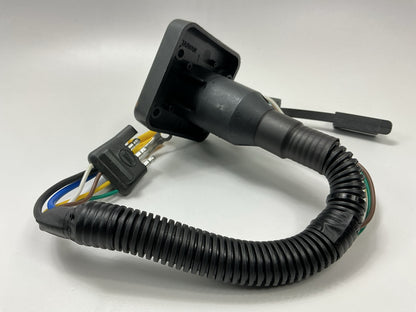 CURT 57604 Dual-Output Trailer Connector Adapter (Add 6-Way Round To 4-Way Flat)