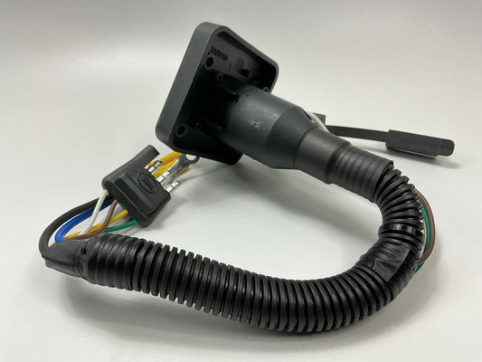 CURT 57604 Dual-Output Trailer Connector Adapter (Add 6-Way Round To 4-Way Flat)