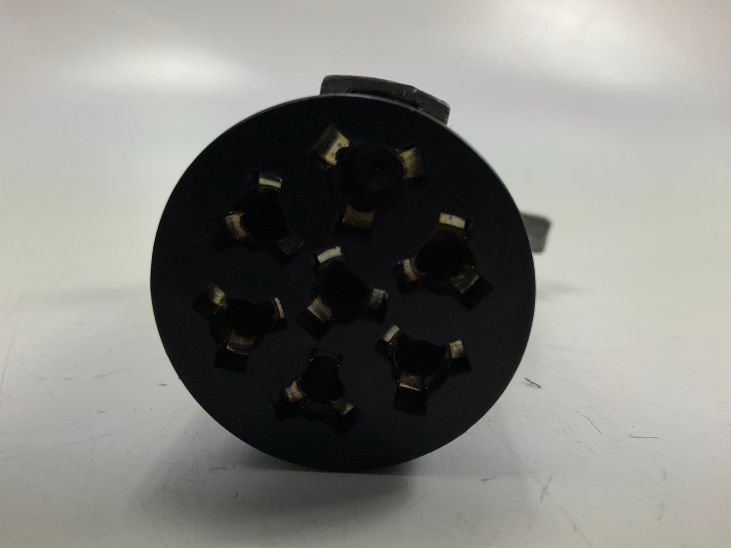 Curt 58180 7-Way Round Connector Plug With Spring (Trailer Side)