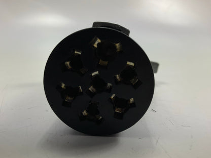 Curt 58180 7-Way Round Connector Plug With Spring (Trailer Side)