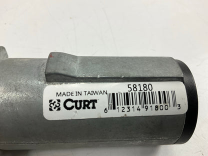 Curt 58180 7-Way Round Connector Plug With Spring (Trailer Side)