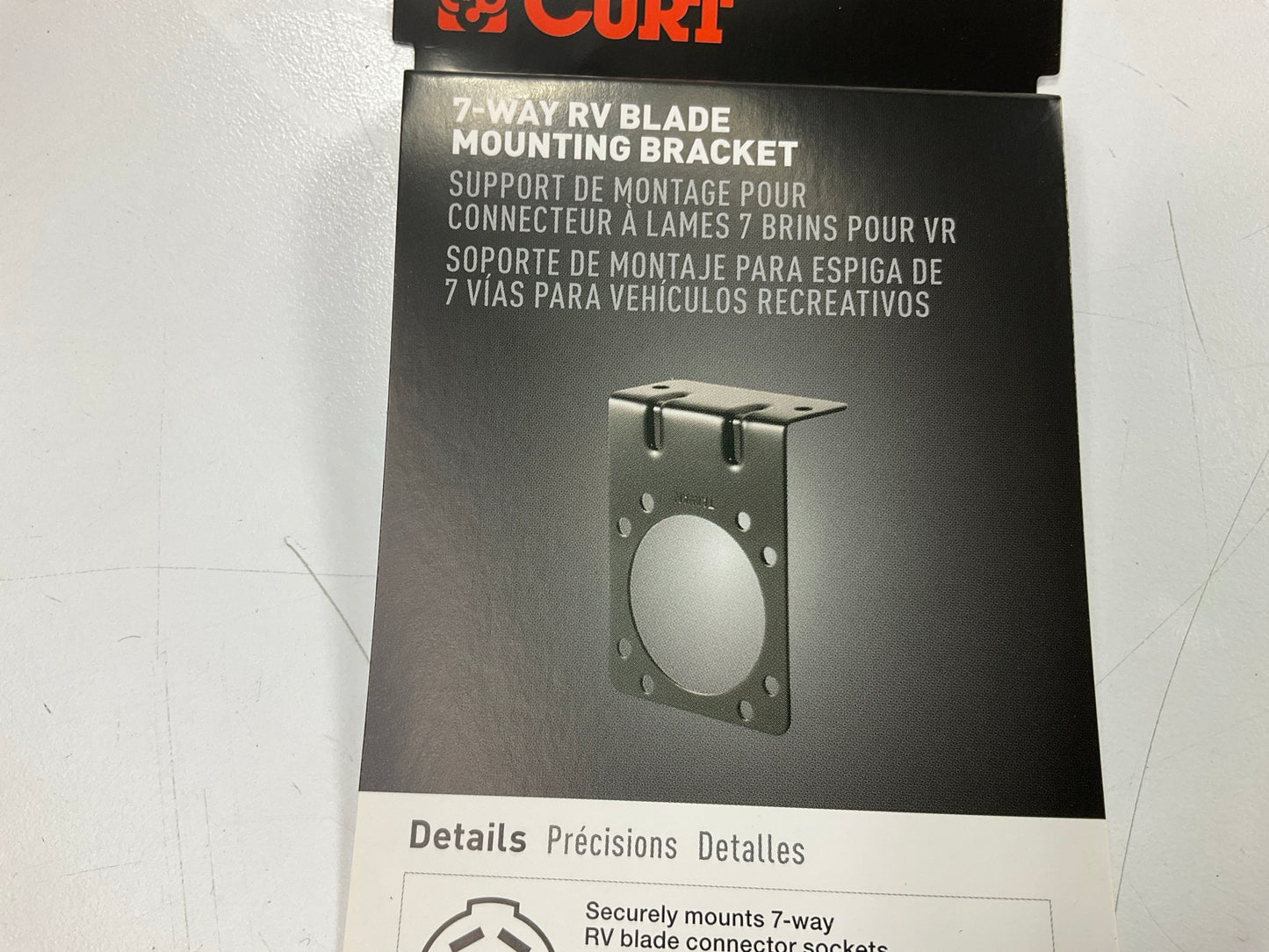 Curt 58291 Connector Mounting Bracket For 7-Way RV Blade (Curt 58150 Or 58220)