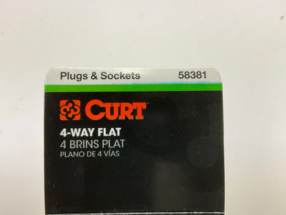 CURT 58381 Vehicle-Side And Trailer-Side 4-Pin Flat Wiring Harness 12'' Connector