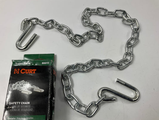 CURT 48'' Safety Chain With 2 S-Hooks (2,000 Lbs., Clear Zinc)