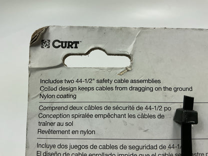 CURT 80151 Trailer Safety Cables 44-1/2'' Vinyl Coated 5000 Lb Break 2 Pack