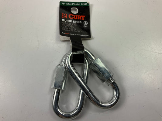 CURT 82903 Threaded Quick Link Trailer Safety Chain Hook Carabiner Clips 1760 Lb
