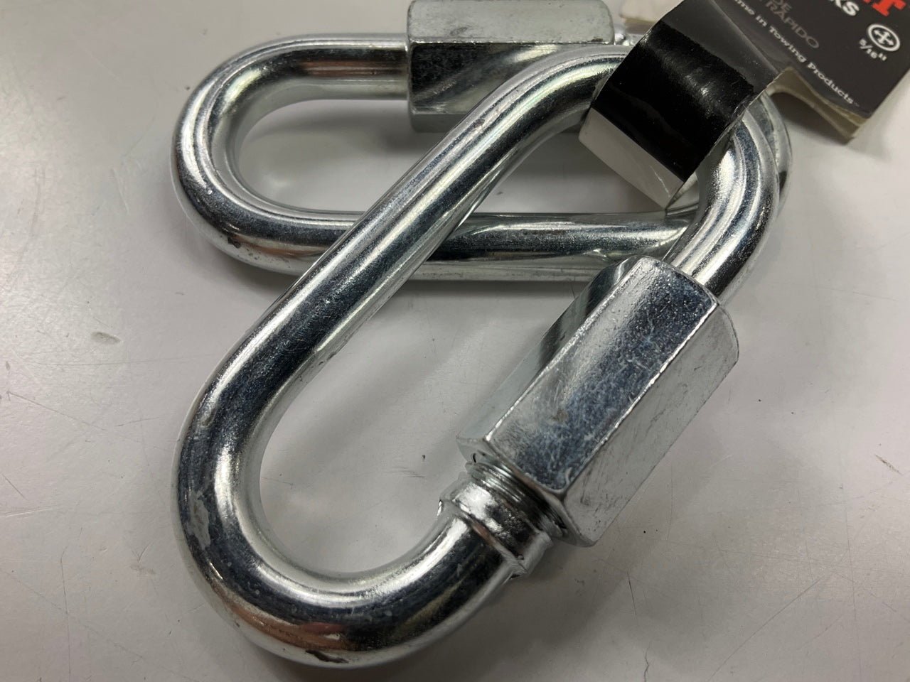 CURT 82903 Threaded Quick Link Trailer Safety Chain Hook Carabiner Clips 1760 Lb