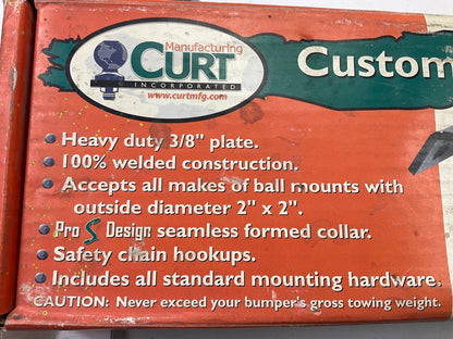 Curt E3S Custom Bumper Trailer Hitch - 5000 GTW, For Most Factory Step Bumpers