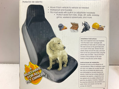 Custom 13900D Black Waterproof Front Seat Protector Seat Cover Pet Dog Mat