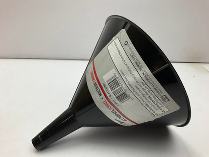 (3) Custom 31115 6'' 1-Pint Black Poly All Purpose Mechanic Funnel