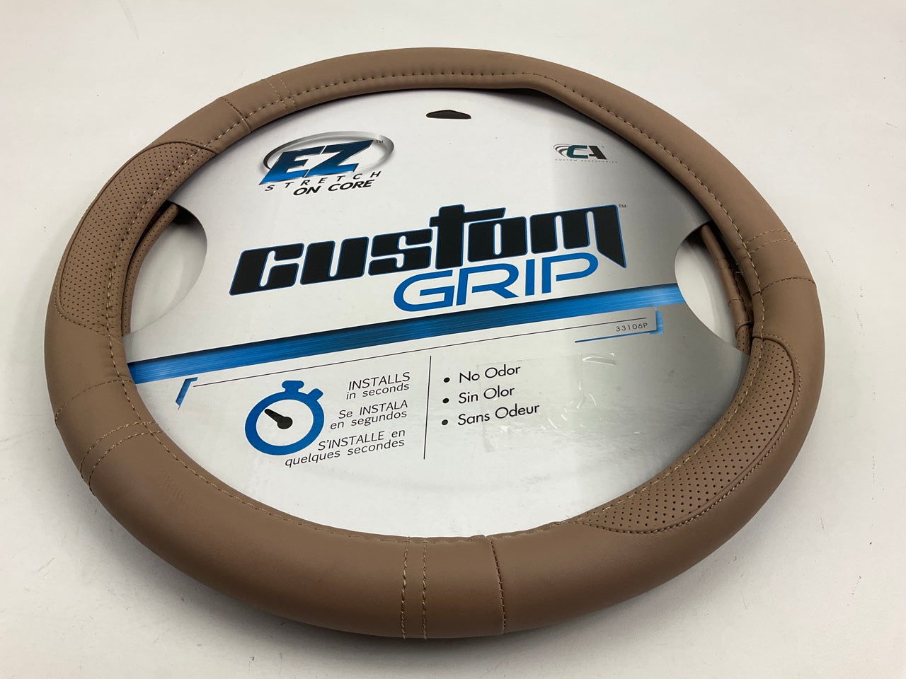 Custom Accessories 33106P EZ Stretch On Core Steering Wheel Cover 14.5''-15.5''