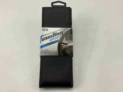 Custom 37503 Black/Red Sport Coreless Steering Wheel Cover, 13'' To 16'' Diameter