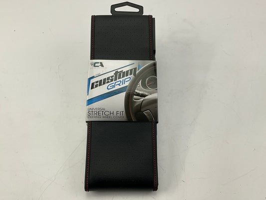 Custom 37503 Black/Red Sport Coreless Steering Wheel Cover, 13'' To 16'' Diameter