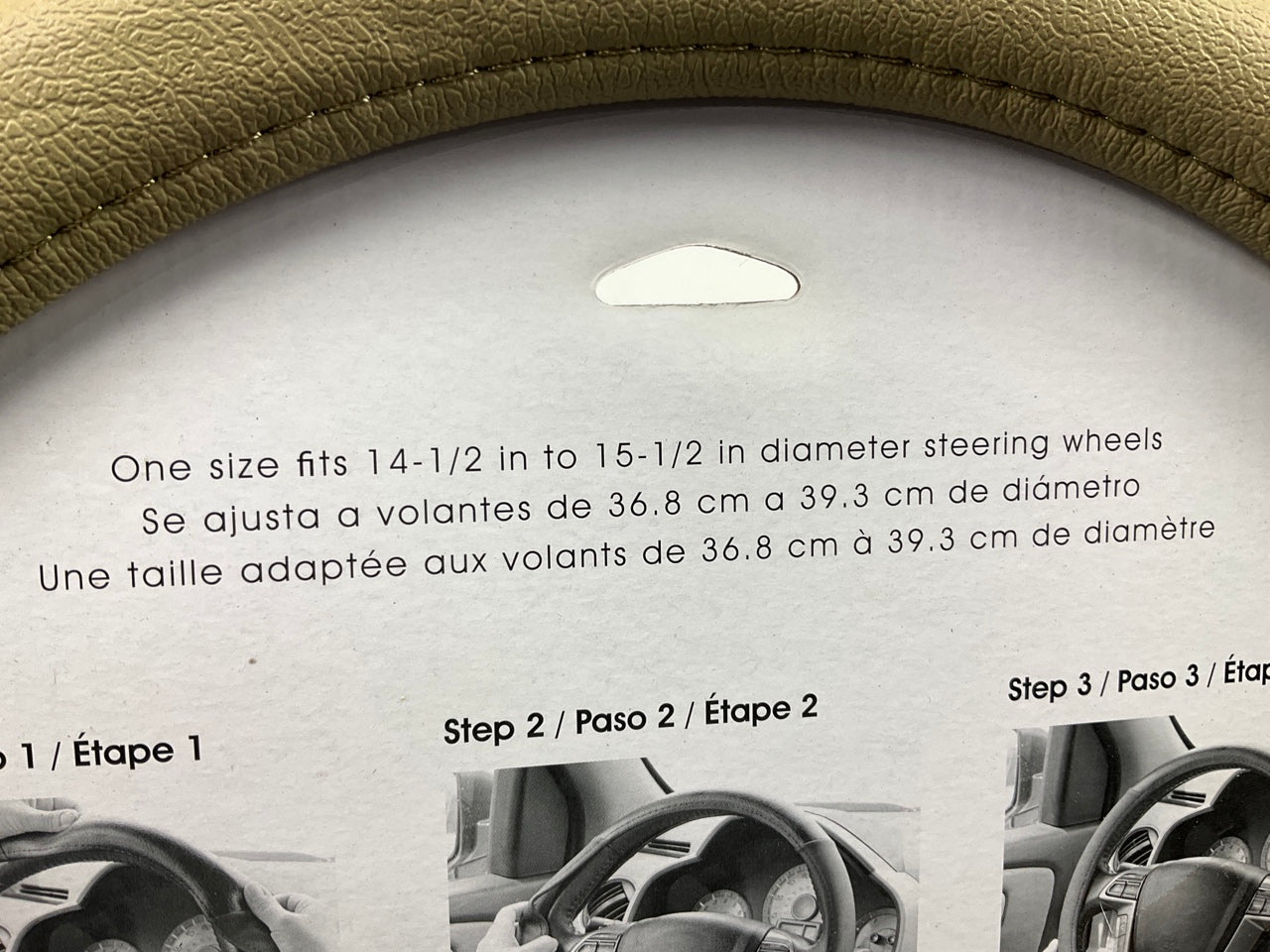 Custom Accessories 38855P Grip Steering Wheel Cover, For 14.5''-15.5'' Diameter