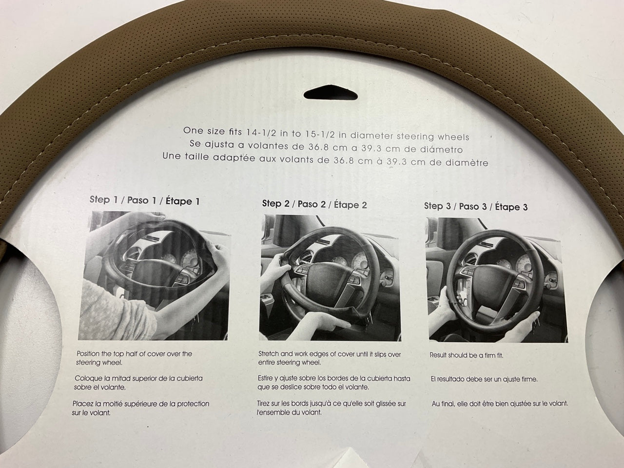 Custom Accessories 39732P EZ Stretch On Core Steering Wheel Cover 14.5''-15.5''