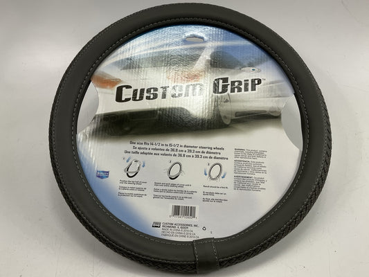 Custom Accessories 39764 Steering Wheel Cover 14-1/2'' To 15-1/2'' OD - GRAY