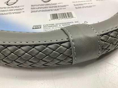Custom Accessories 39764 Steering Wheel Cover 14-1/2'' To 15-1/2'' OD - GRAY