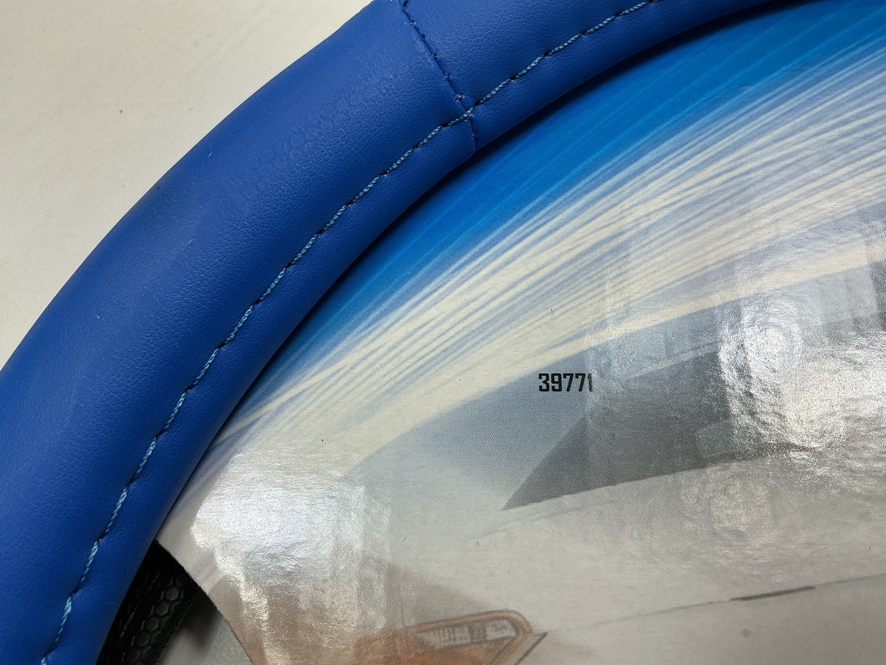 CA 39771 Blue Steering Wheel Cover - 14-1/2'' To 15-1/2'' Diameter Steering Wheels