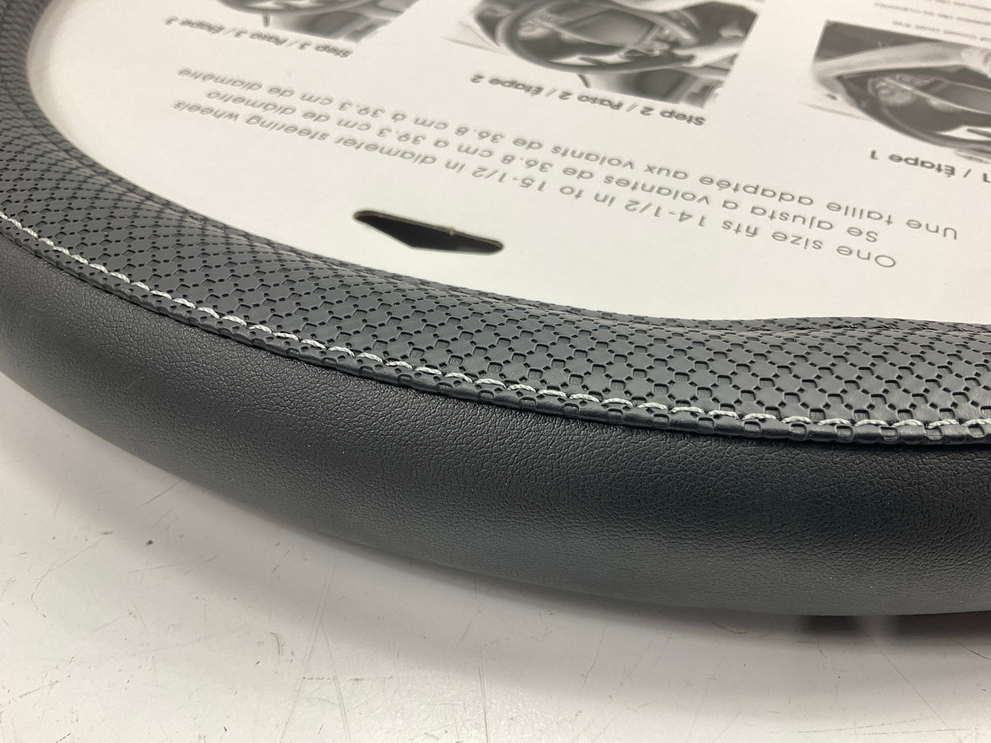 Custom Accessories 39823P Black Steering Wheel Cover 14-1/2'' - 15-1/2'' Diameter