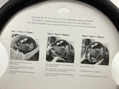 Custom Accessories 39823P Black Steering Wheel Cover 14-1/2'' - 15-1/2'' Diameter