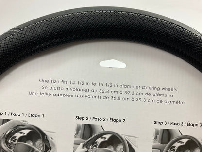 Custom Accessories 39823P Black Steering Wheel Cover 14-1/2'' - 15-1/2'' Diameter