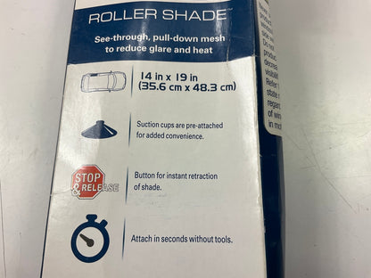 Roller Pull Down Sun Shade 14''x19'' Screen, See Through Mesh For Child Back Seat