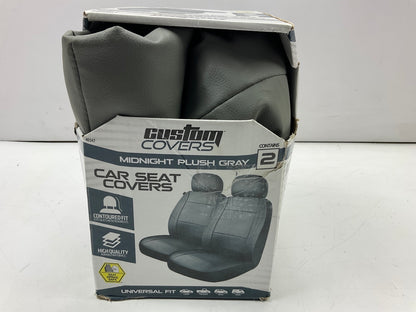 Custom Accessories 40347 - Universal Seat Covers 2PC, Leatherette, Gray