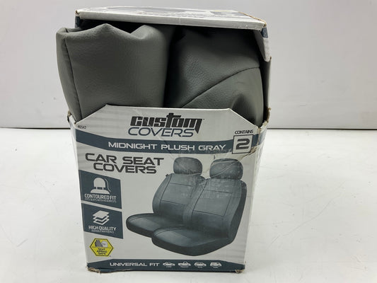 Custom Accessories 40347 - Universal Seat Covers 2PC, Leatherette, Gray