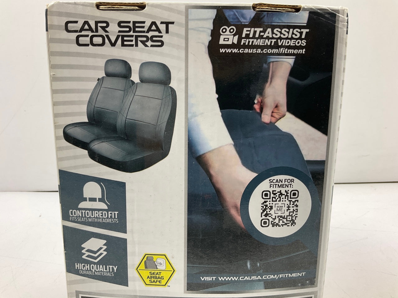 Custom Accessories 40347 - Universal Seat Covers 2PC, Leatherette, Gray