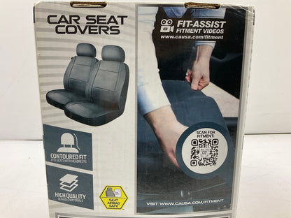 Custom Accessories 40347 - Universal Seat Covers 2PC, Leatherette, Gray