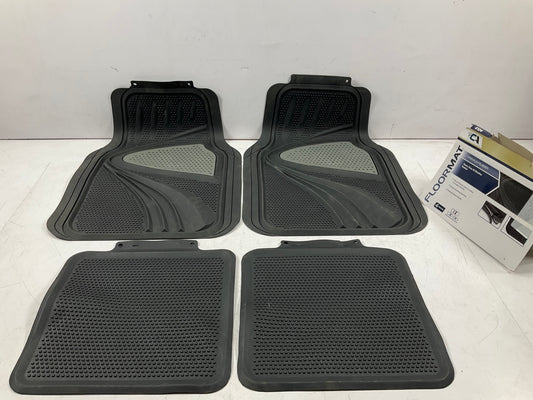 C.A. 4104 4-Piece Cut-to-fit Heavy Duty Rubber Floor Mats, All-Weather Mat Set