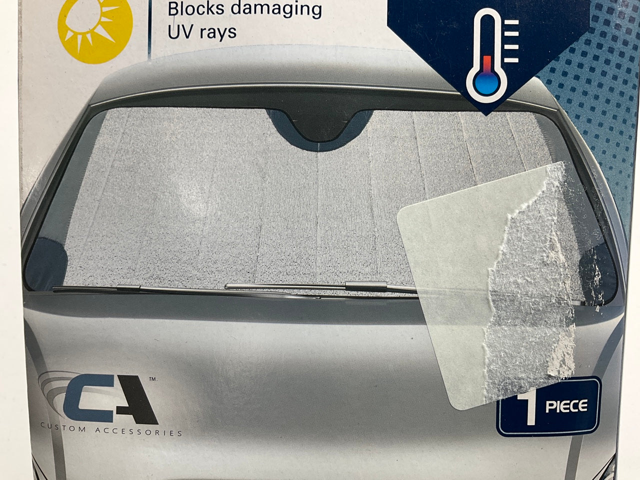 Custom Accessories 5052069 Sun Shade Windshield Solar Block Screen  - 23'' X 57''
